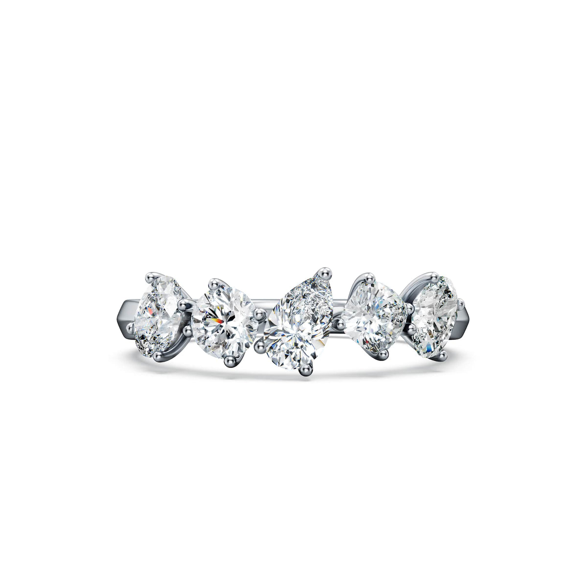 Swarovski Bague Galaxy, diamants de synthèse 1 ct tw, or blanc 18 carats