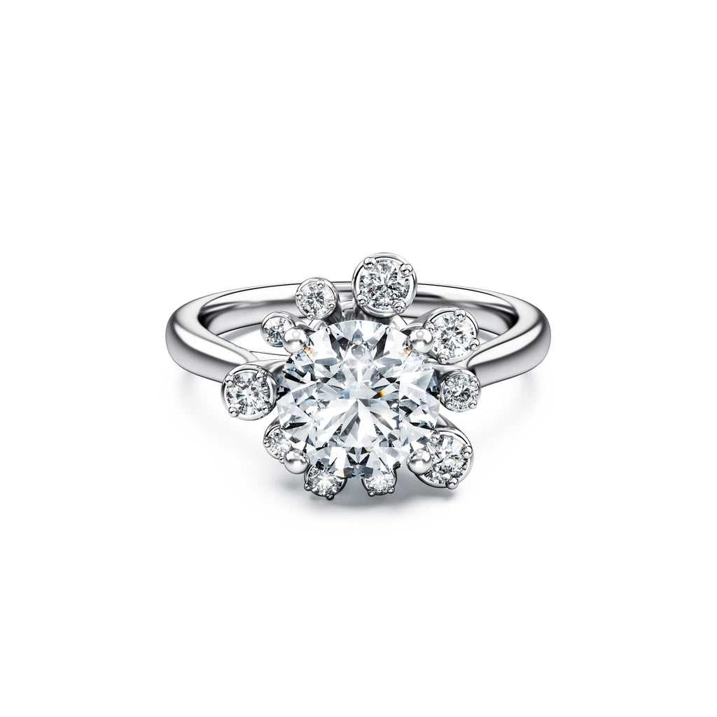 Swarovski Bague Galaxy, diamants de synthèse 2 ct tw, or blanc 18 carats
