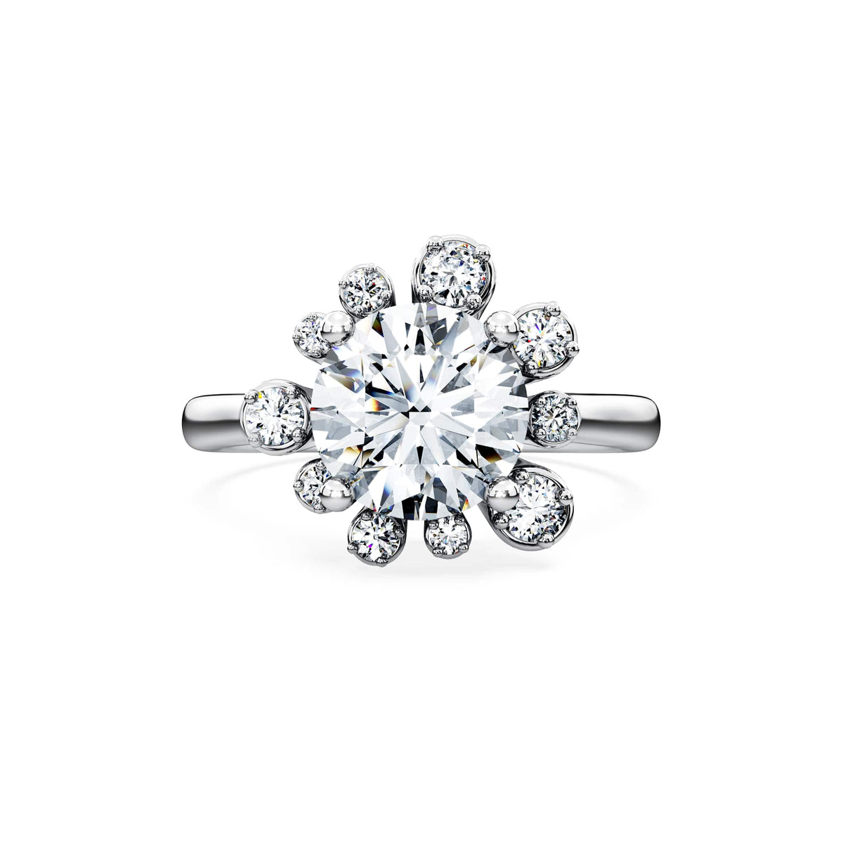 Swarovski Bague Galaxy, diamants de synthèse 2 ct tw, or blanc 18 carats