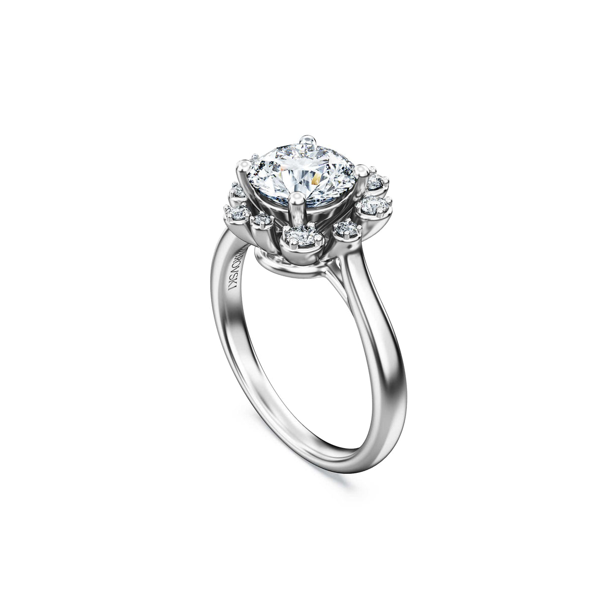 Swarovski Bague Galaxy, diamants de synthèse 2 ct tw, or blanc 18 carats