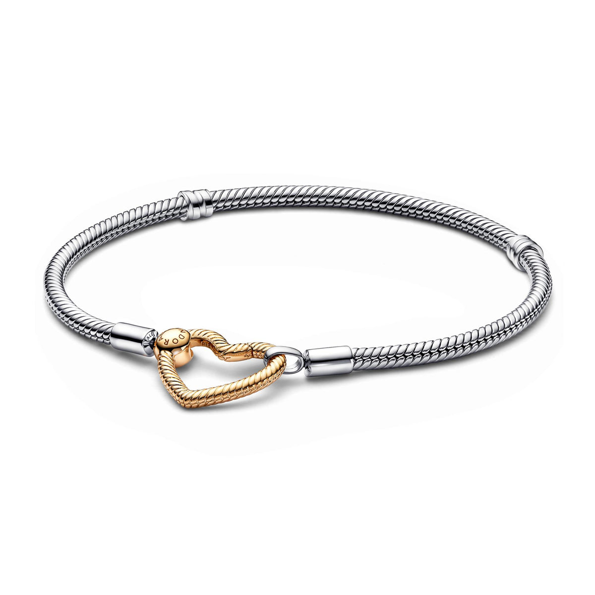 Pandora Moments Bracelet Maille Serpent Fermoir Cœur 569539C00