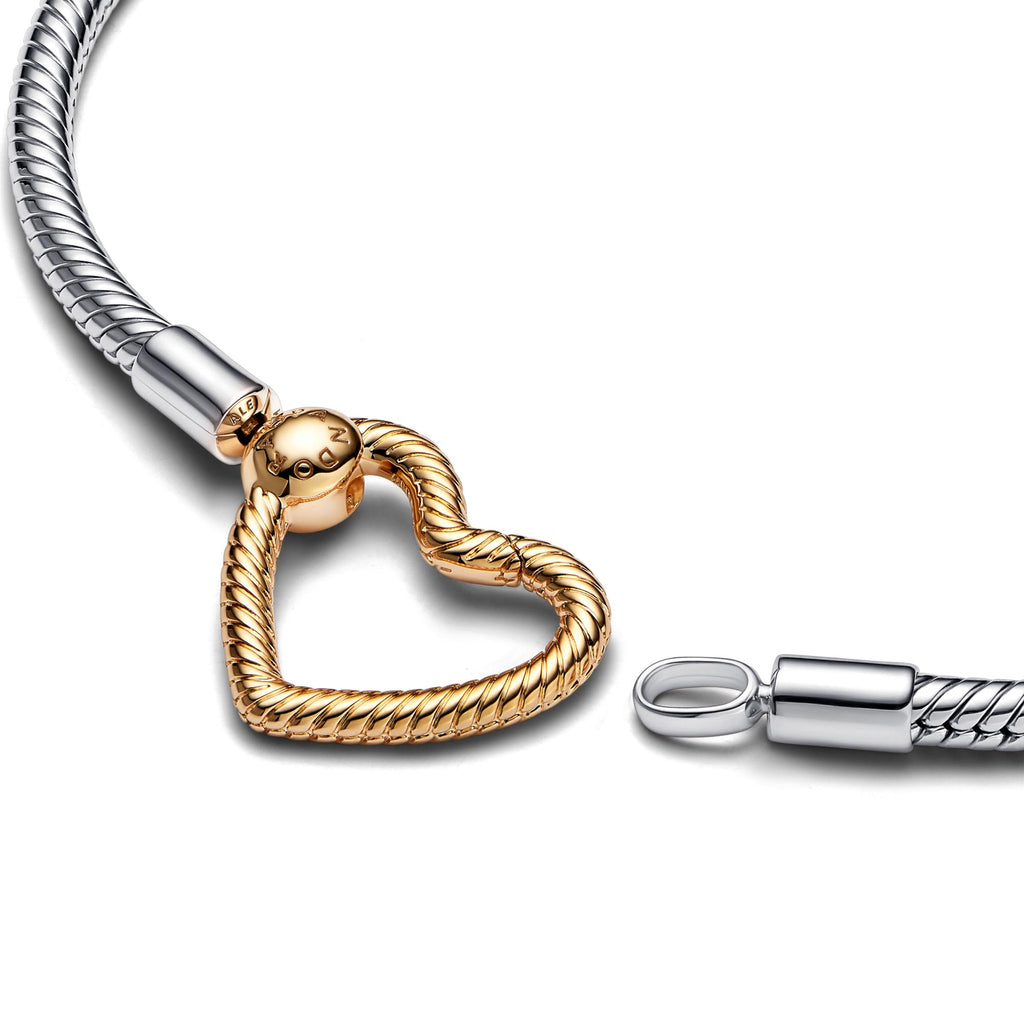 Pandora Moments Bracelet Maille Serpent Fermoir Cœur 569539C00