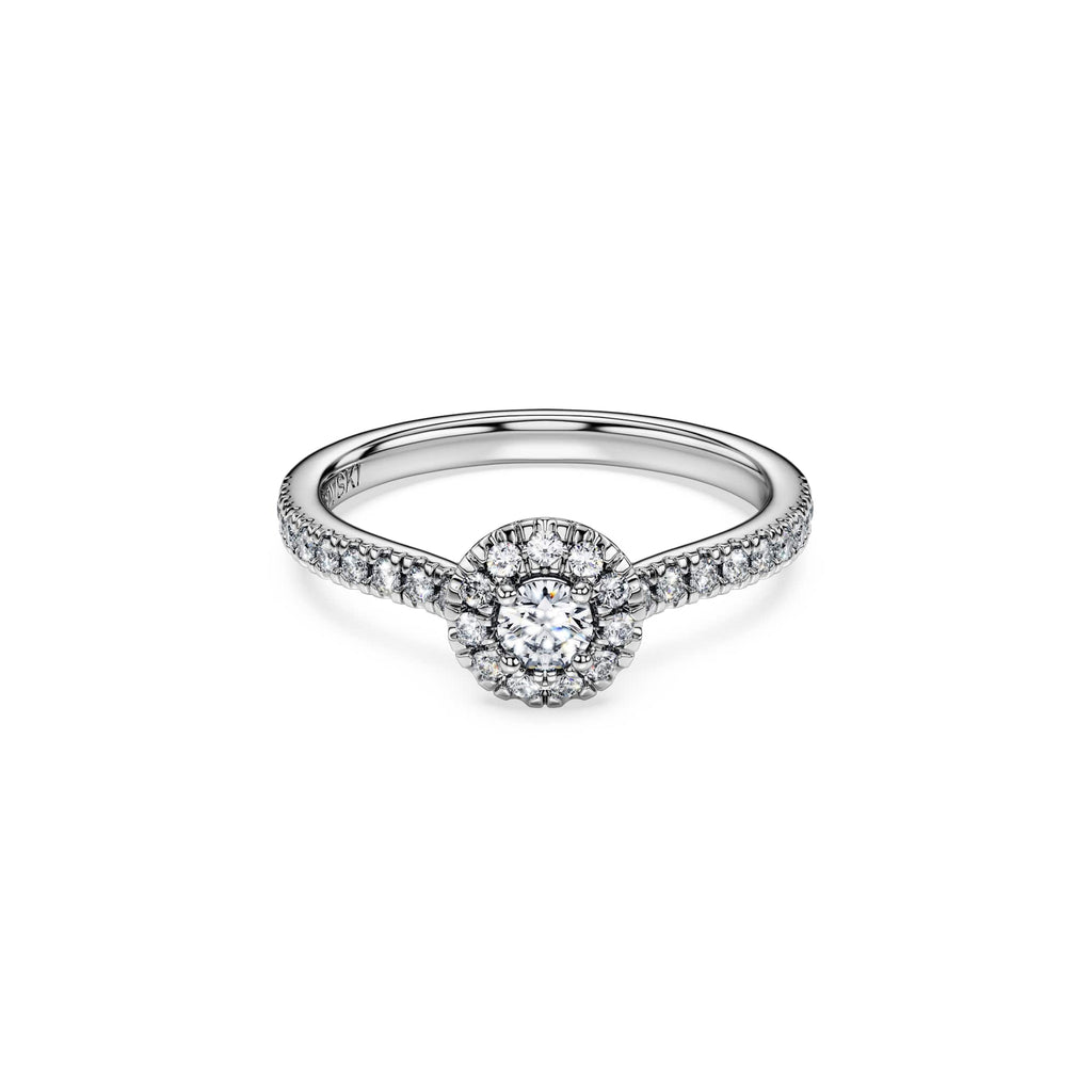 Swarovski Bague solitaire halo Eternity, diamants de synthèse 0,45 ct tw, argent sterling