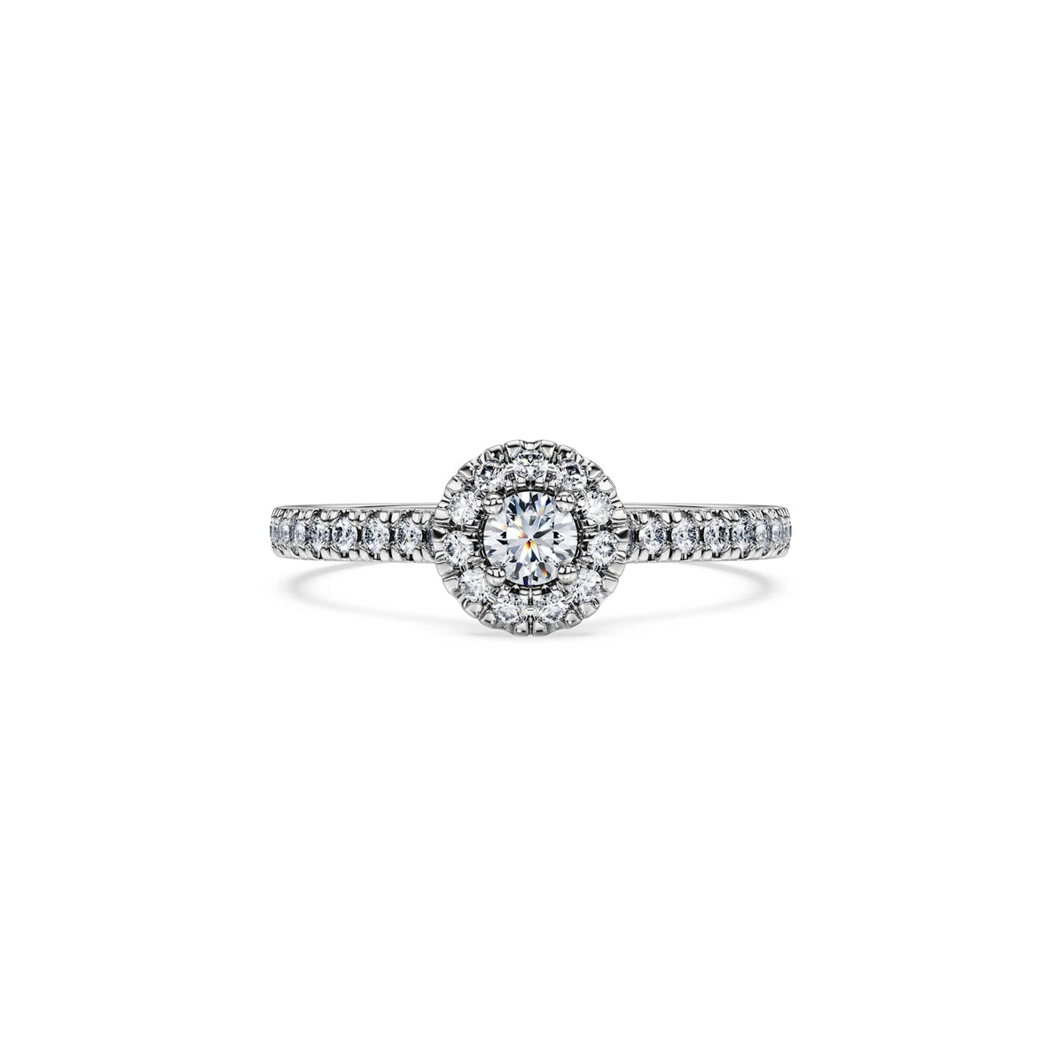 Swarovski Bague solitaire halo Eternity, diamants de synthèse 0,45 ct tw, argent sterling