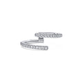 Swarovski Anneau ouvert Eternity, diamants de synthèse 0,2 ct tw, or blanc 18 carats