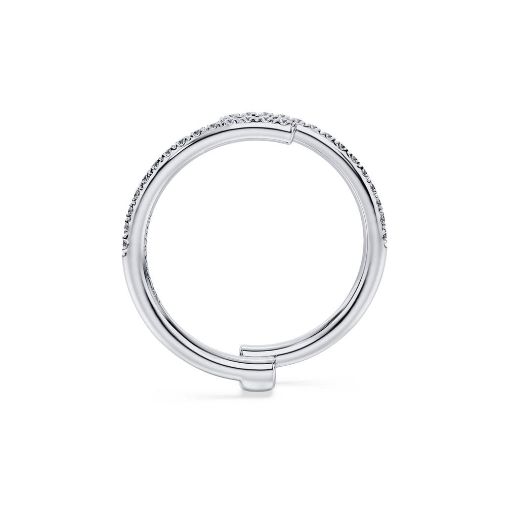 Swarovski Anneau ouvert Eternity, diamants de synthèse 0,2 ct tw, or blanc 18 carats