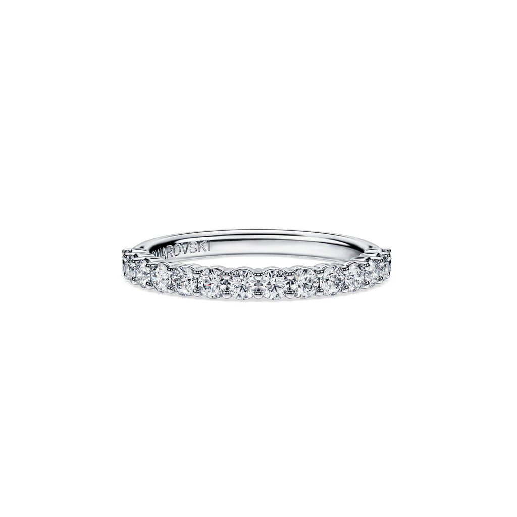 Swarovski Anneau Eternity, diamants de synthèse 0,5 ct tw, or blanc 18 carats