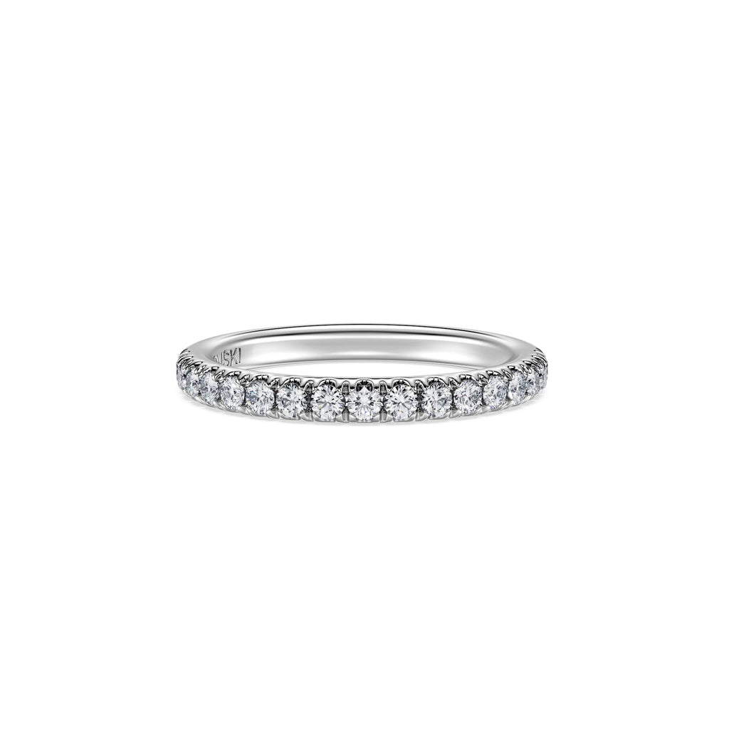 Swarovski Anneau Eternity, diamants de synthèse 0,4 ct tw, or blanc 18 carats
