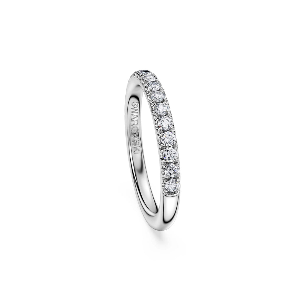 Swarovski Anneau Eternity, diamants de synthèse 0,4 ct tw, or blanc 18 carats