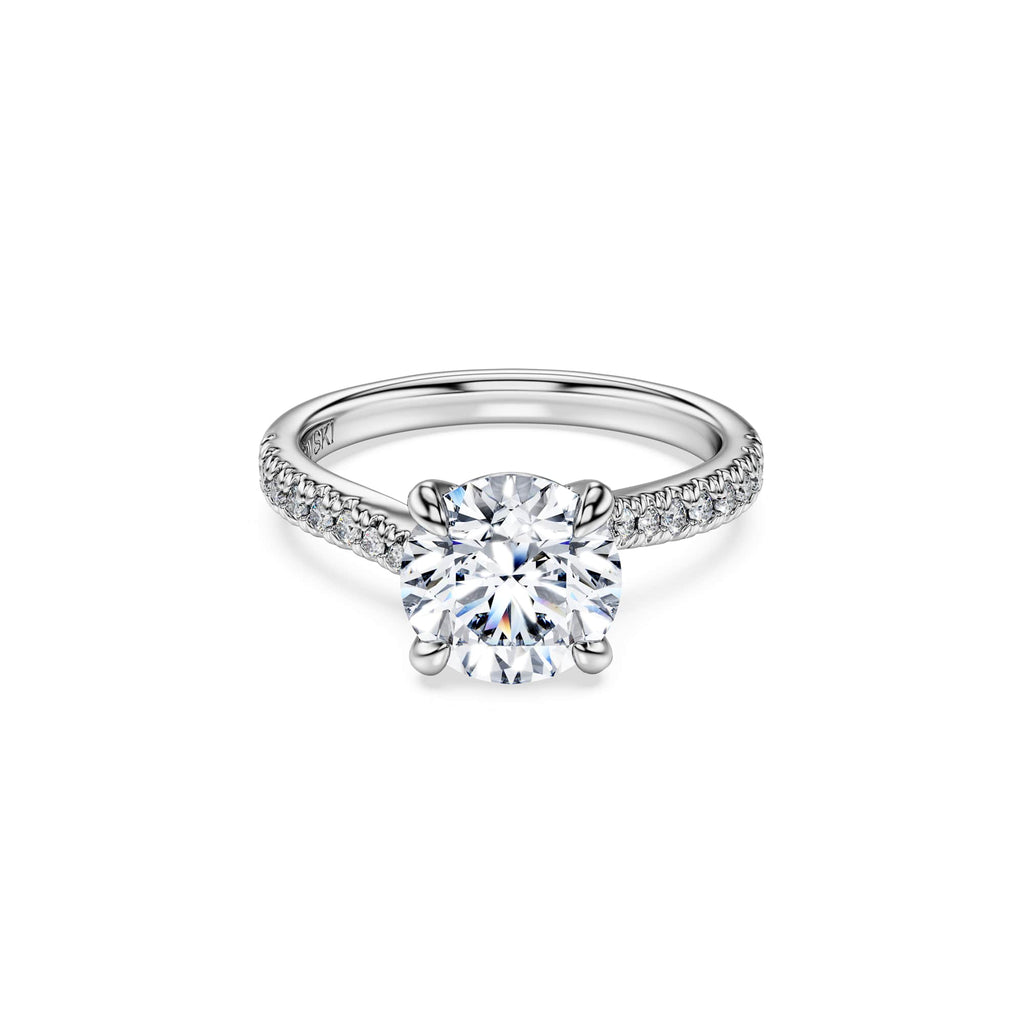 Swarovski Bague solitaire Eternity, diamants de synthèse 2,25 ct tw, or blanc 18 carats