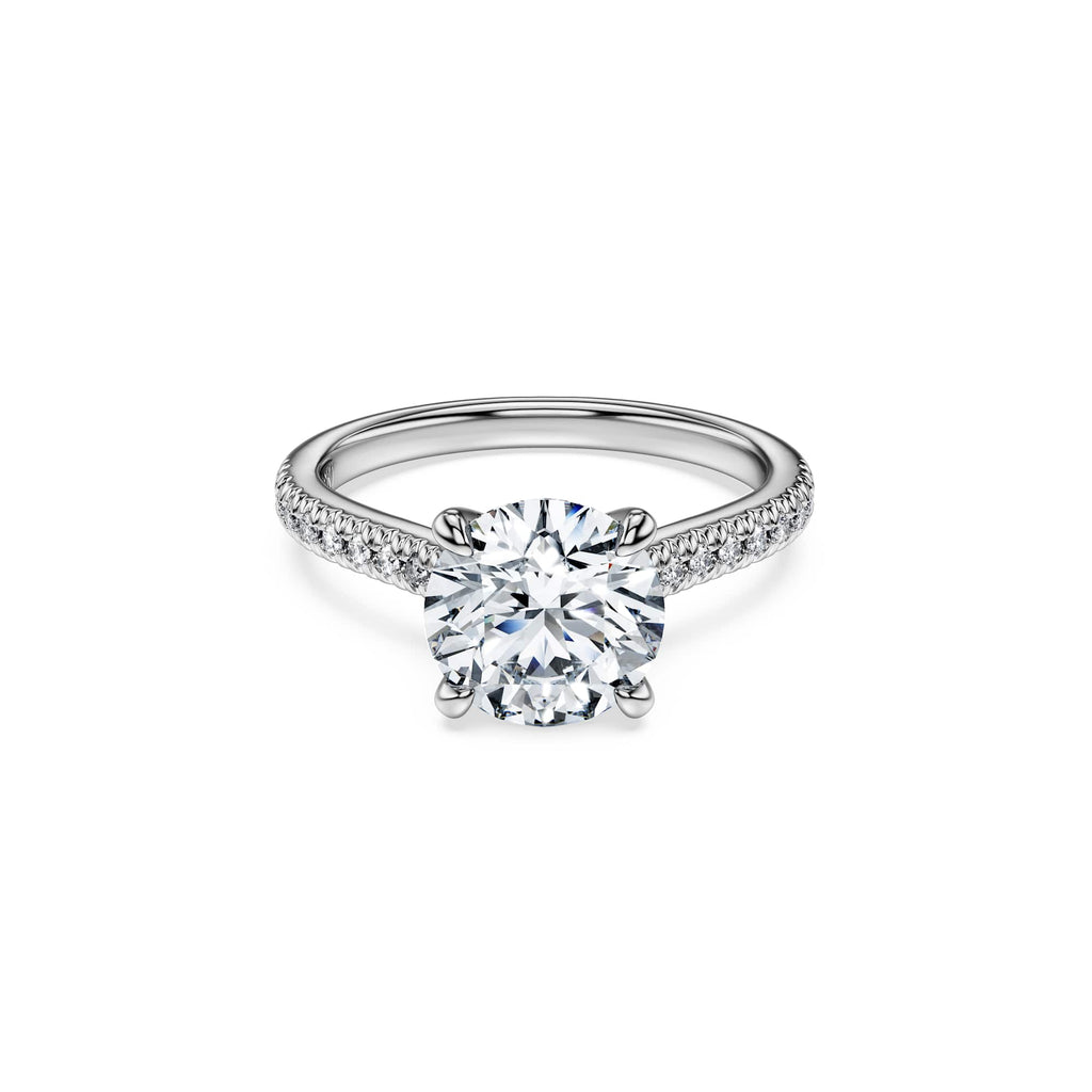 Swarovski Bague solitaire Eternity, diamants de synthèse 2,2 ct tw, or blanc 18 carats