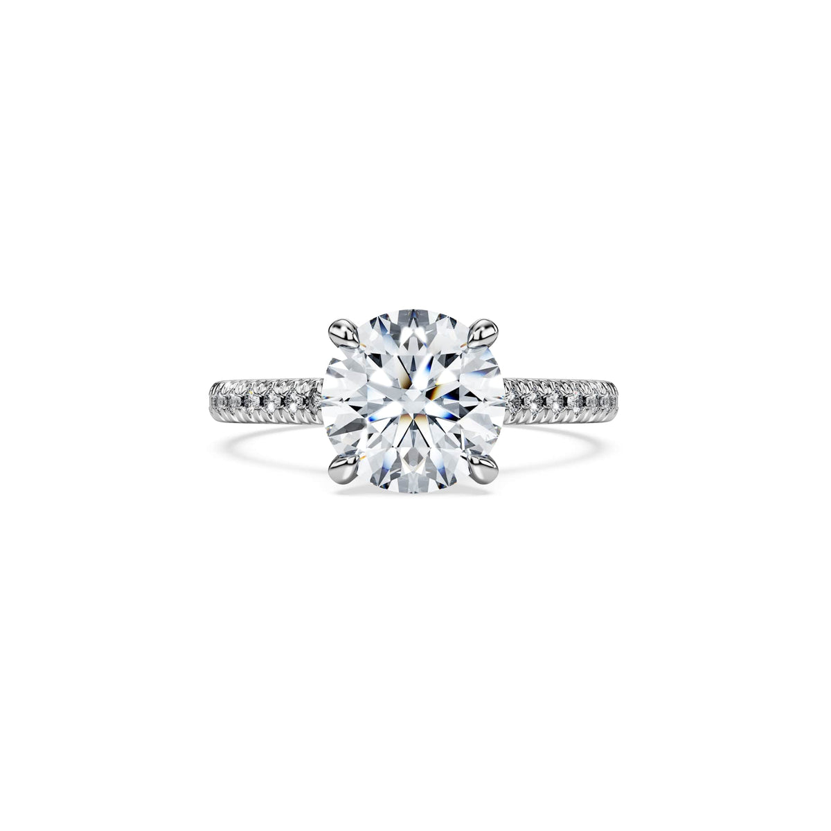 Swarovski Bague solitaire Eternity, diamants de synthèse 2,2 ct tw, or blanc 18 carats