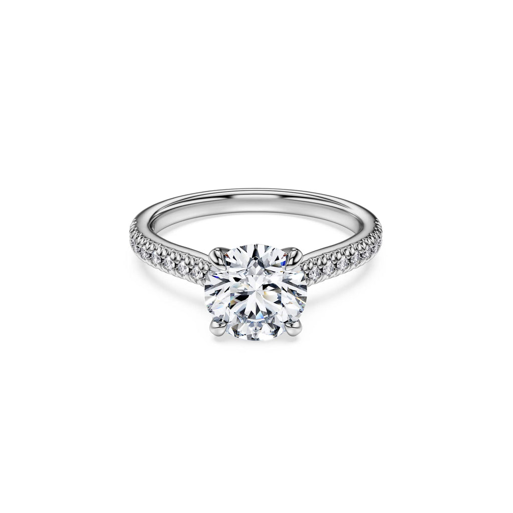 Swarovski Bague solitaire Eternity, diamants de synthèse 1,7 ct tw, or blanc 18 carats