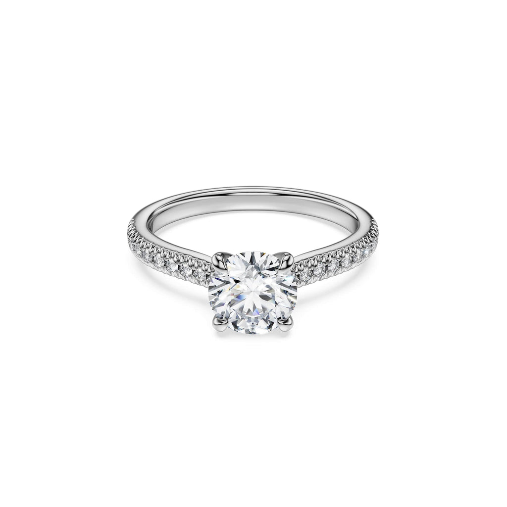 Swarovski Bague solitaire Eternity, diamants de synthèse 1,2 ct tw, or blanc 18 carats