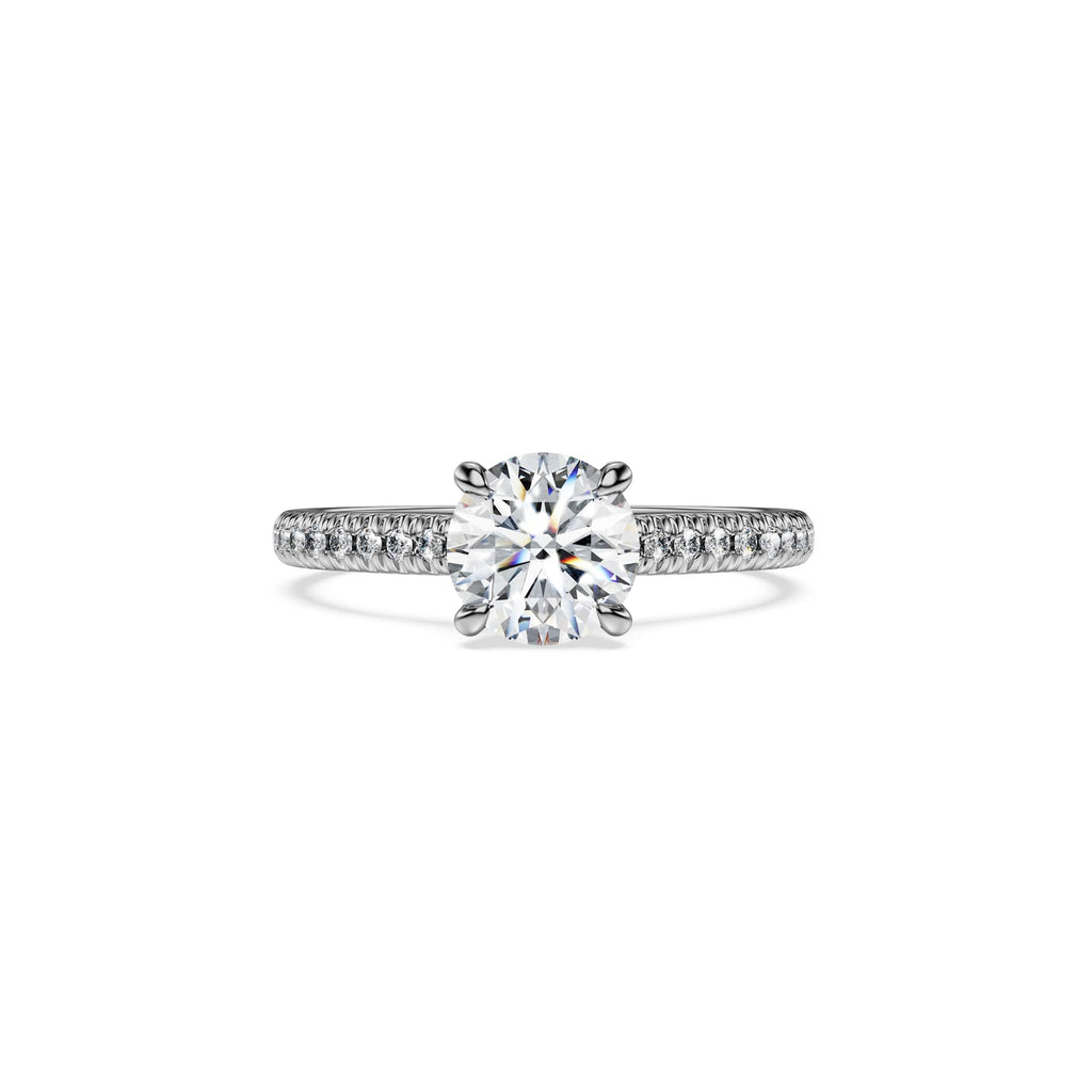 Swarovski Bague solitaire Eternity, diamants de synthèse 1,2 ct tw, or blanc 18 carats