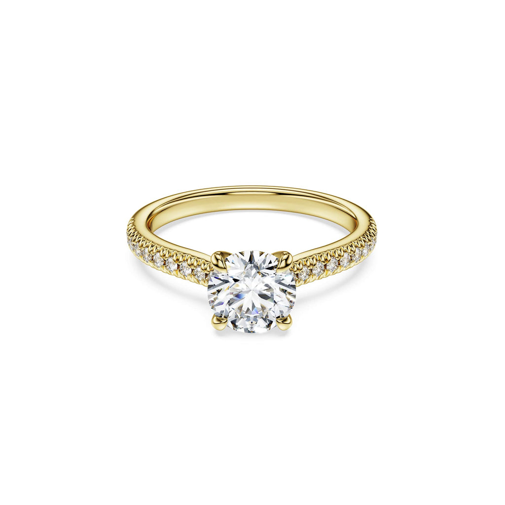Swarovski Bague solitaire Eternity, diamants de synthèse 1,2 ct tw, or jaune 18 carats