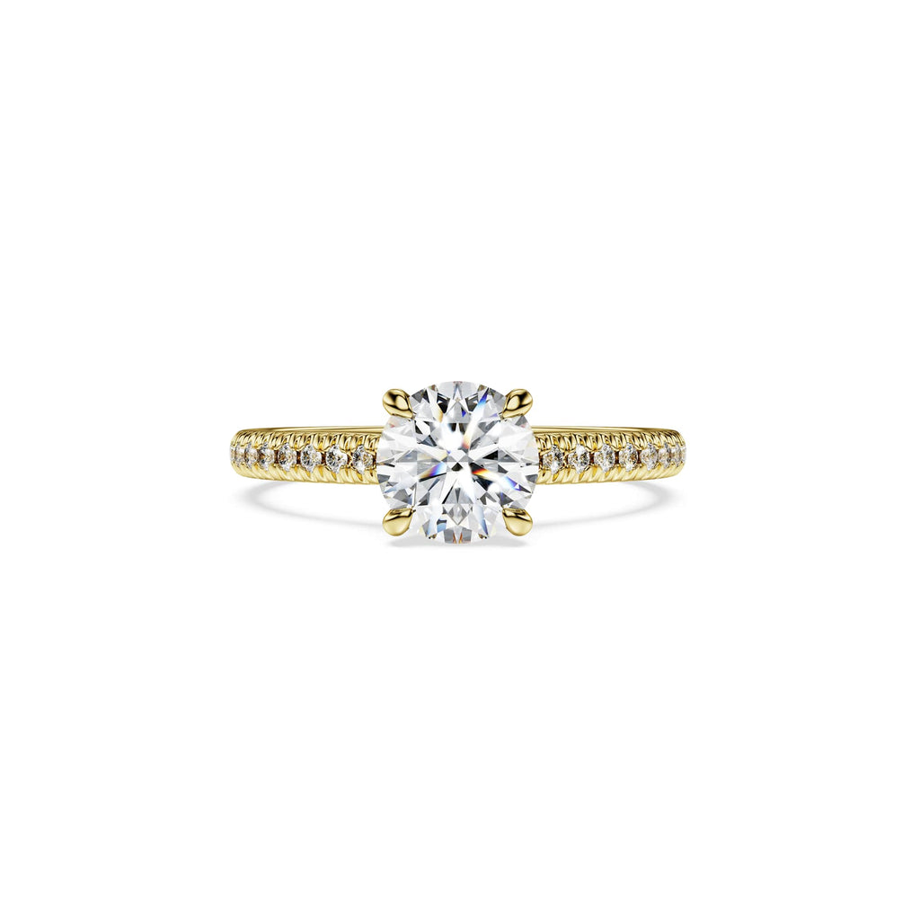 Swarovski Bague solitaire Eternity, diamants de synthèse 1,2 ct tw, or jaune 18 carats