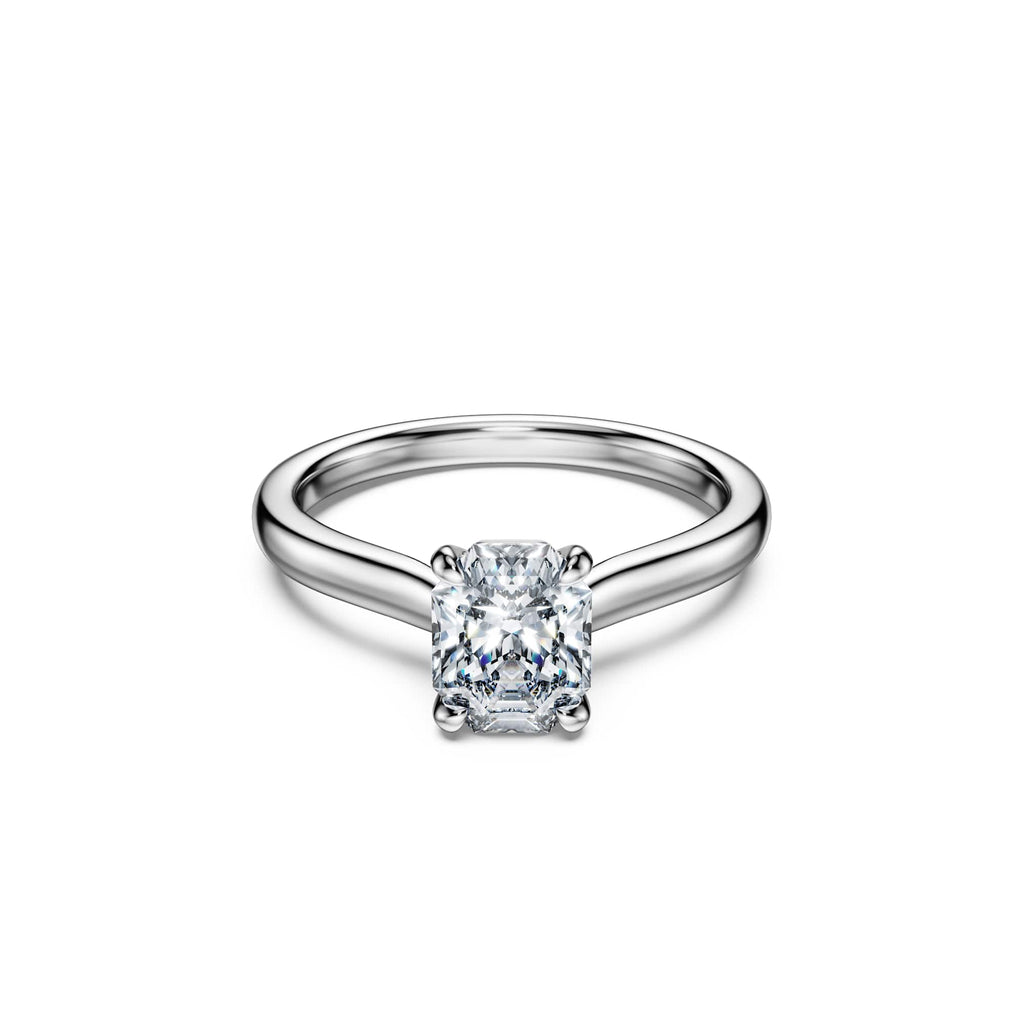 Swarovski Bague solitaire Eternity, diamants de synthèse 1 ct tw, forme octogonale, or blanc 18 carats