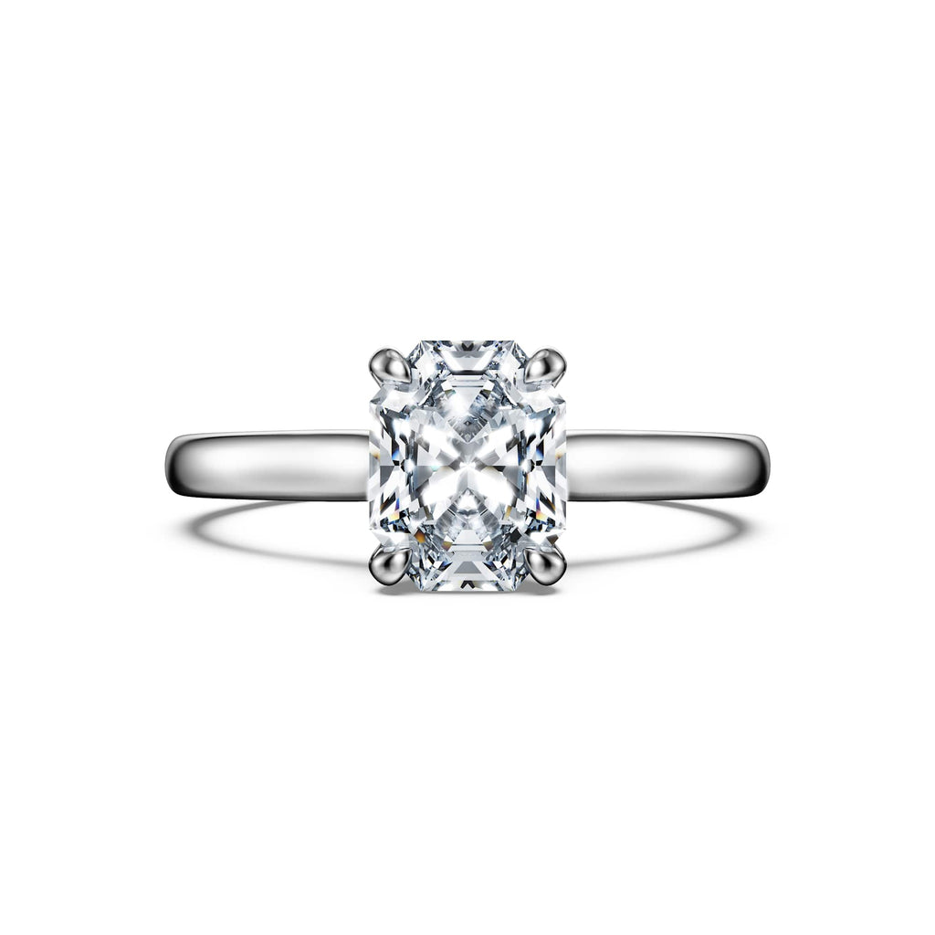 Swarovski Bague solitaire Eternity, diamants de synthèse 1 ct tw, forme octogonale, or blanc 18 carats