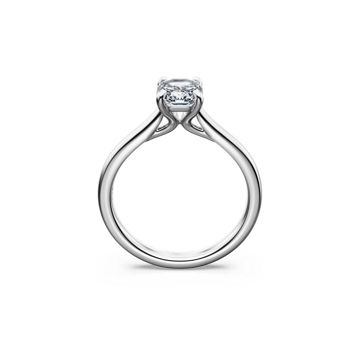 Swarovski Bague solitaire Eternity, diamants de synthèse 1 ct tw, forme octogonale, or blanc 18 carats