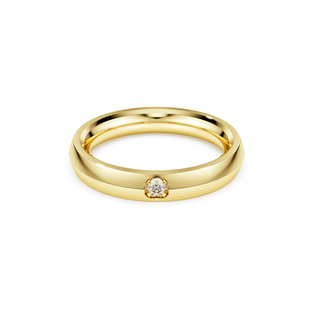 Swarovski Anneau Eternity, diamants de synthèse 0,05 ct tw, or jaune 18 carats