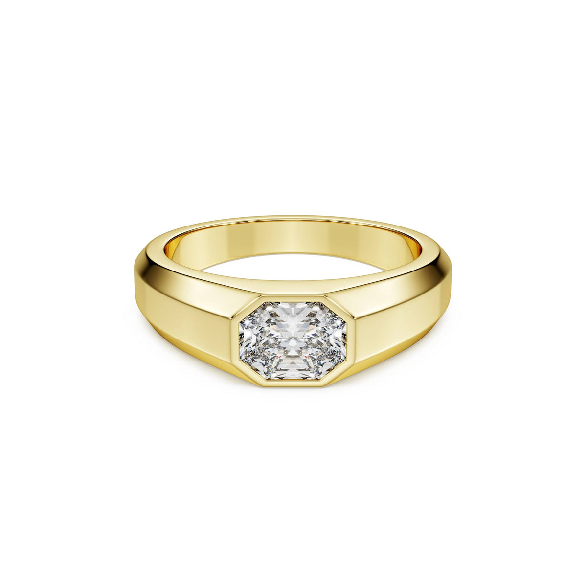 Swarovski Anneau Octagon, diamants de synthèse 1,0 ct tw, or jaune 18 carats