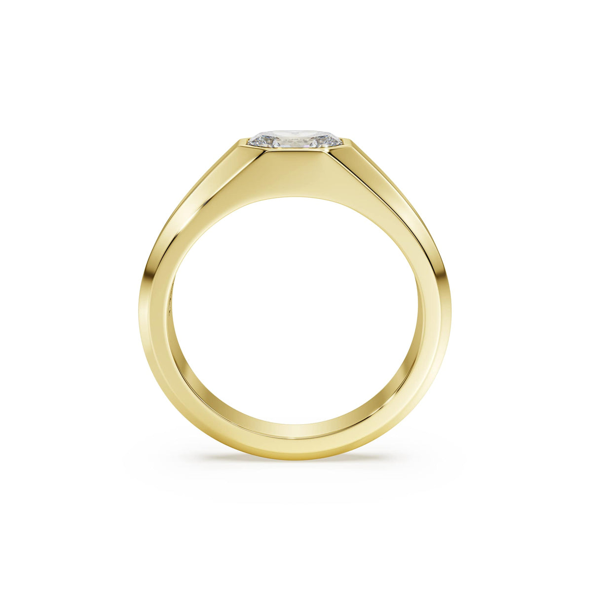 Swarovski Anneau Octagon, diamants de synthèse 1,0 ct tw, or jaune 18 carats