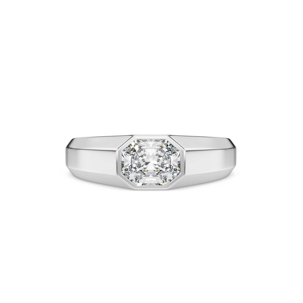 Swarovski Anneau Octagon, diamants de synthèse 1,0 ct tw, or blanc 18 carats