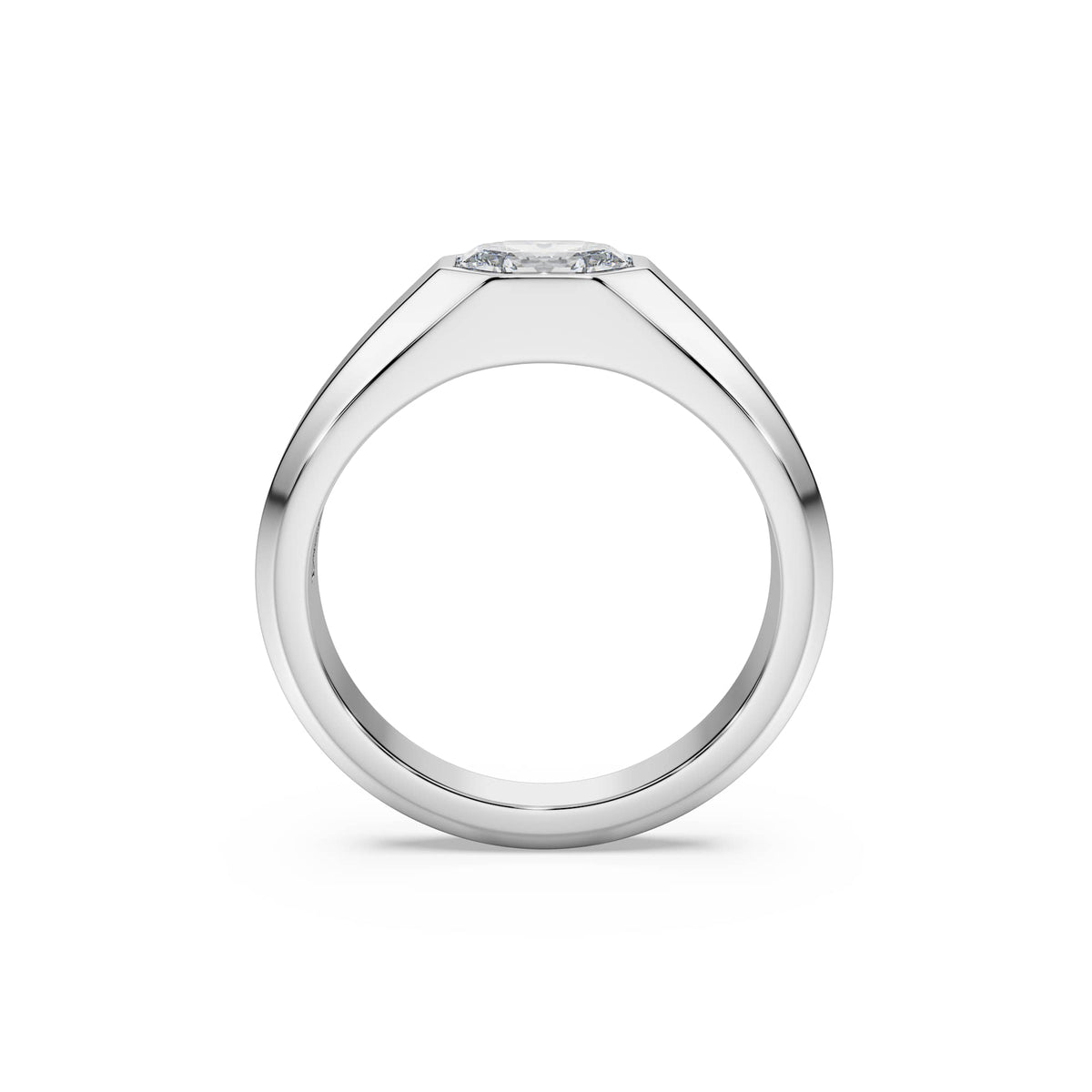 Swarovski Anneau Octagon, diamants de synthèse 1,0 ct tw, or blanc 18 carats