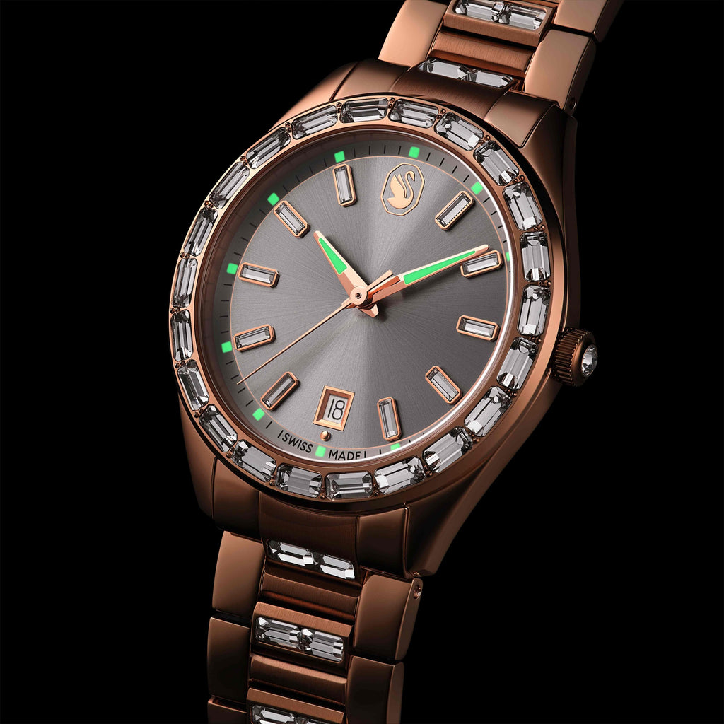 Swarovski Montre Matrix date or rosé 5734659