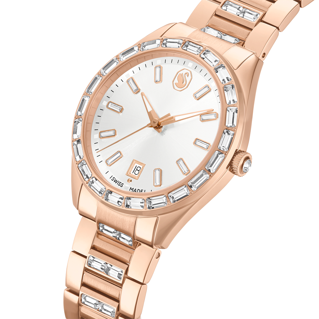 Swarovski Montre Matrix date or rosé 5734659