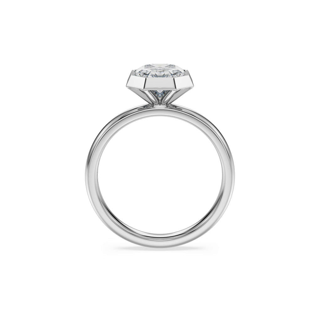 Swarovski Bague à chaton Octagon, diamants de synthèse 2,0 ct tw, or blanc 18 carats