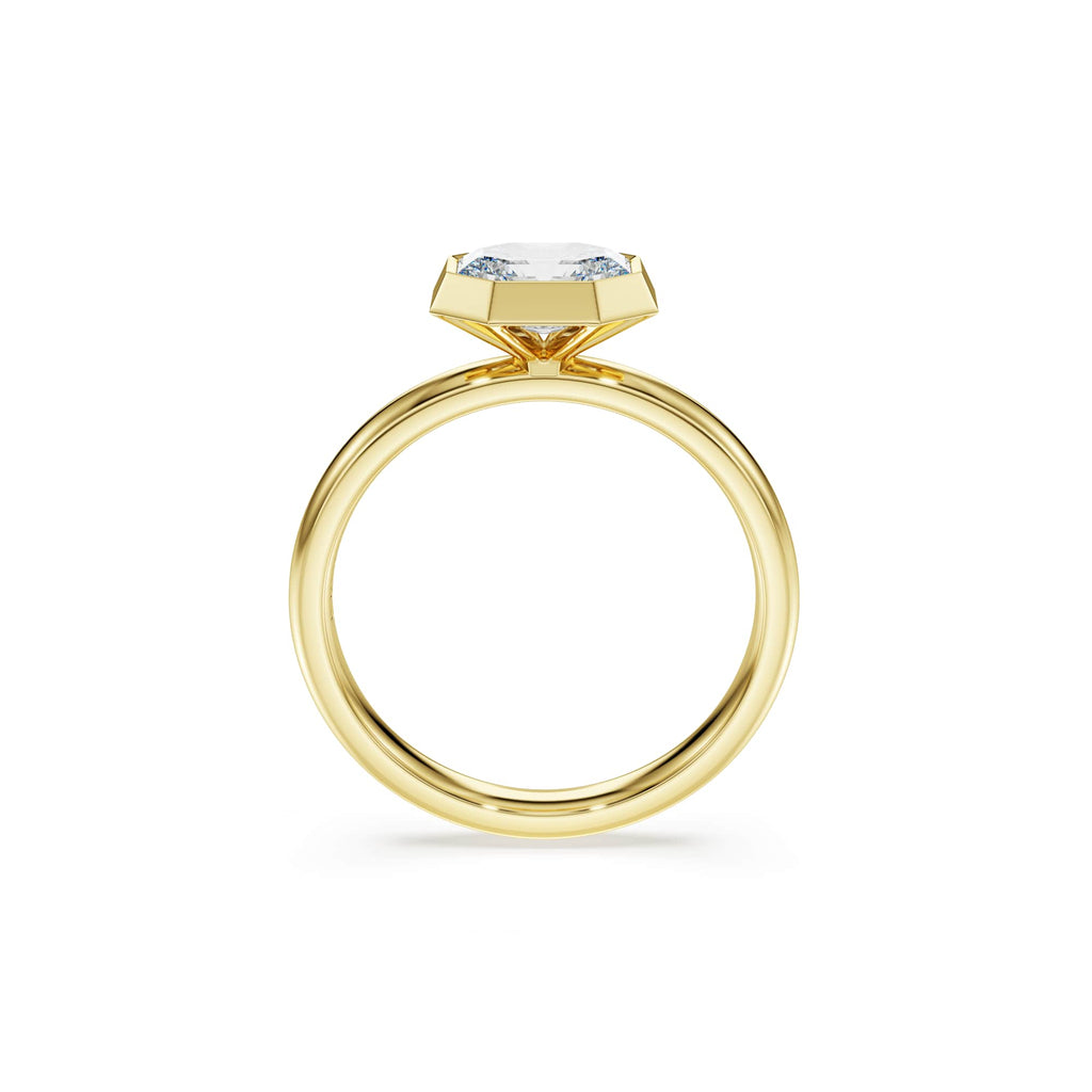 Swarovski Bague à chaton Octagon, diamants de synthèse 1,0 ct tw, or jaune 18 carats