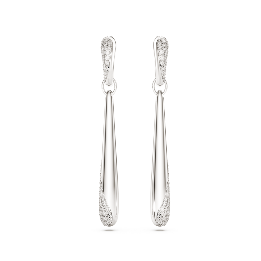 Swarovski Pendants d’oreilles avec anneaux Classica Blanc 5740455