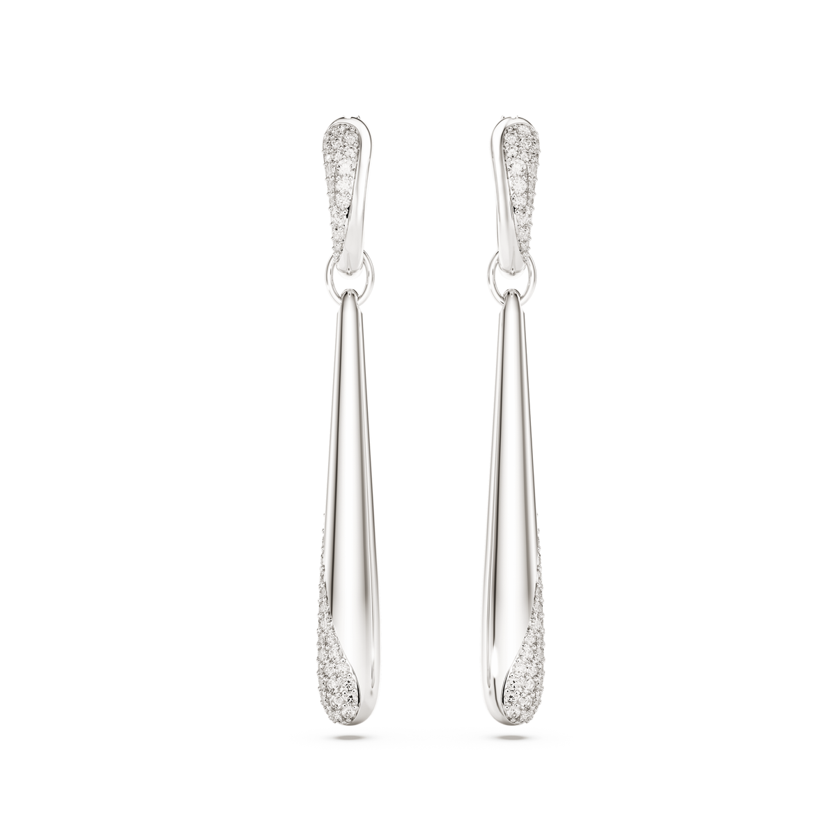 Swarovski Pendants d’oreilles avec anneaux Classica Blanc 5740455