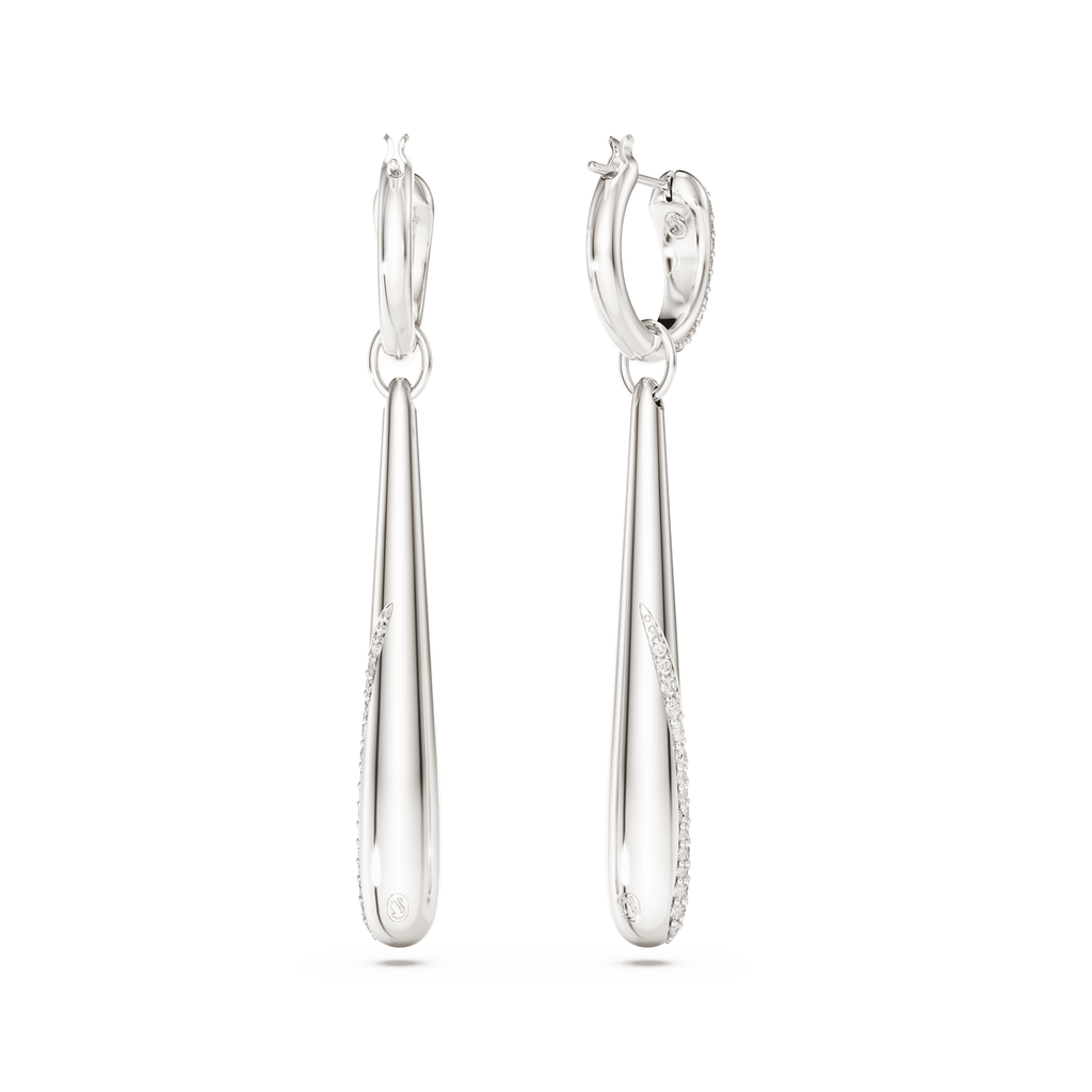 Swarovski Pendants d’oreilles avec anneaux Classica Blanc 5740455