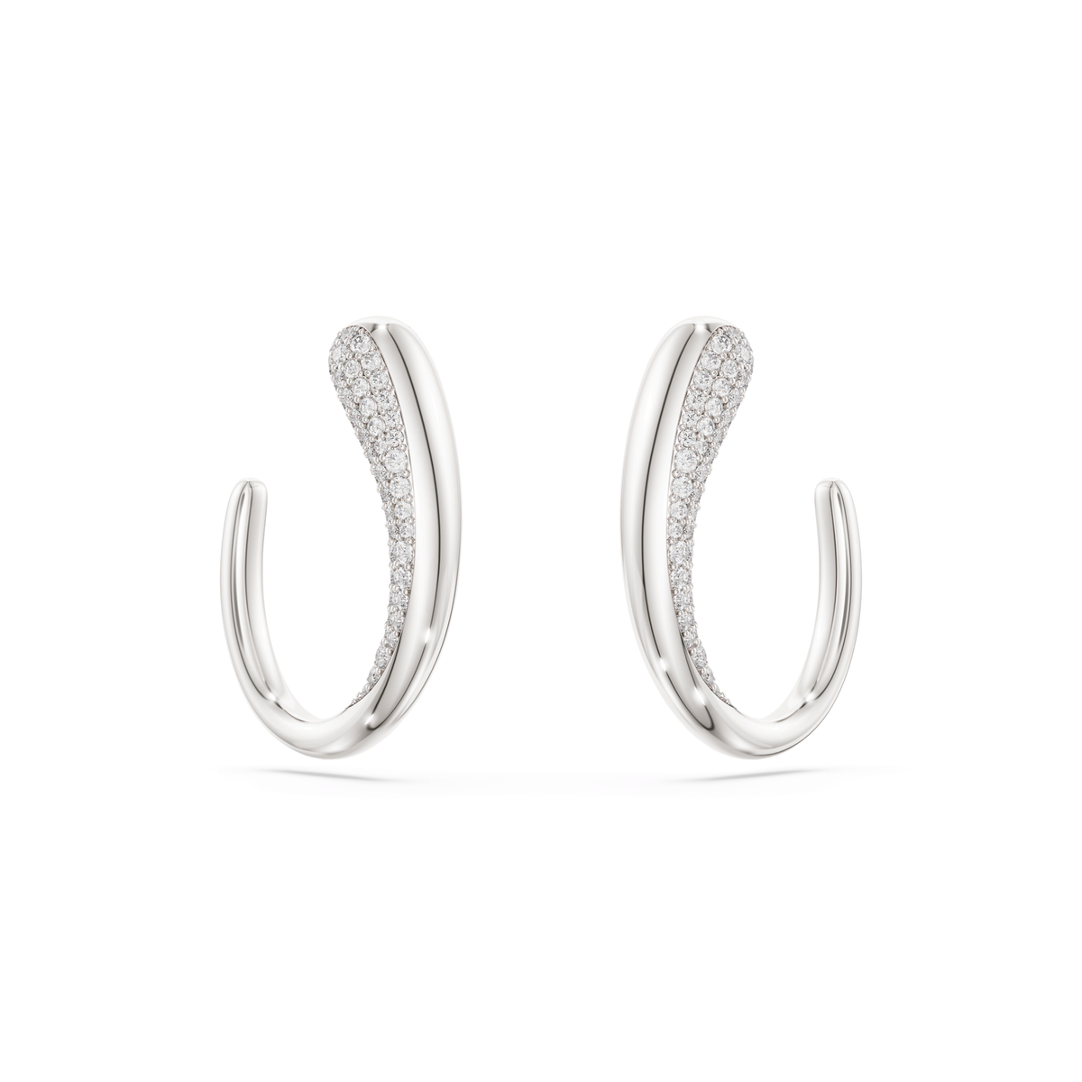 Swarovski Anneaux d'oreilles Classica Blanc 5740456