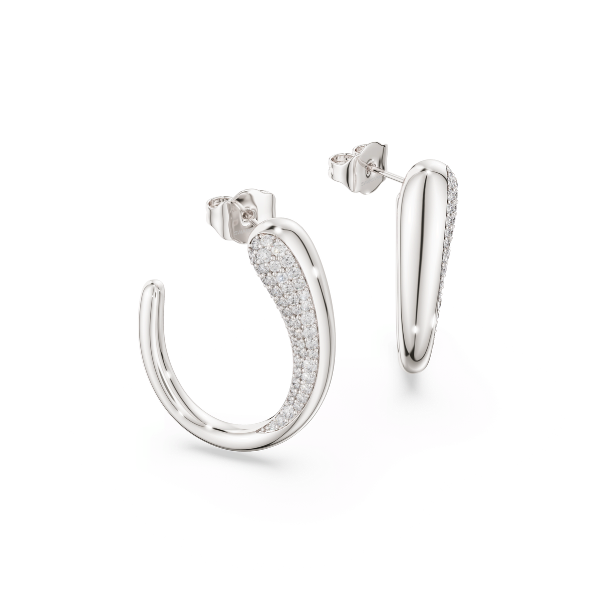 Swarovski Anneaux d'oreilles Classica Blanc 5740456