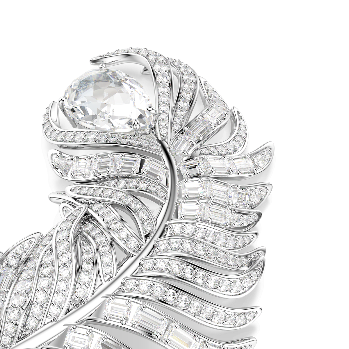 Swarovski Broche Vienna Plume Blanc 5741558