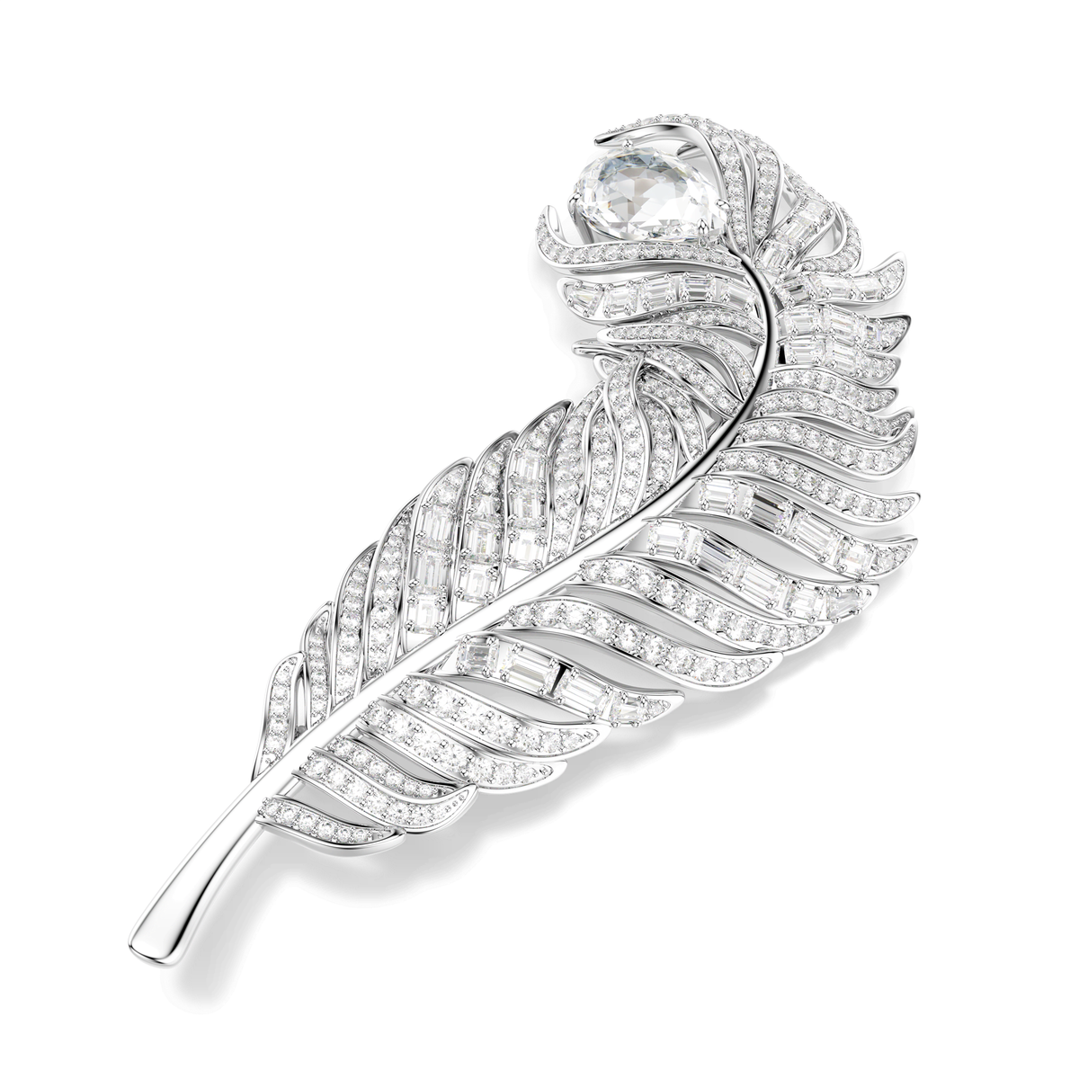 Swarovski Broche Vienna Plume Blanc 5741558