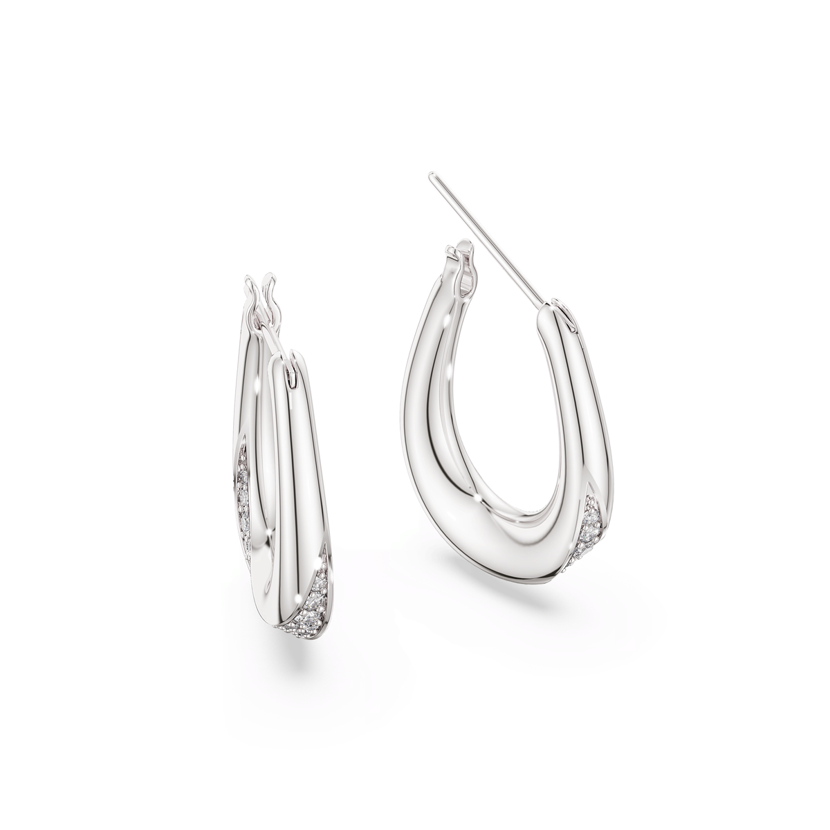 Swarovski Anneaux d'oreilles Classica Blanc 5743474