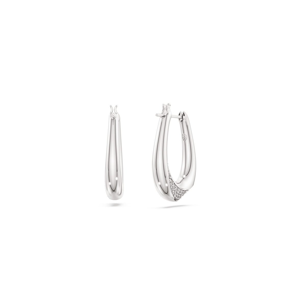 Swarovski Anneaux d'oreilles Classica Blanc 5743474