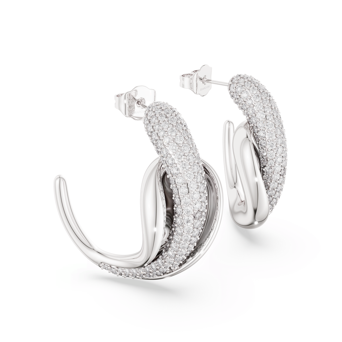Swarovski Anneaux d'oreilles Classica Blanc 5745013