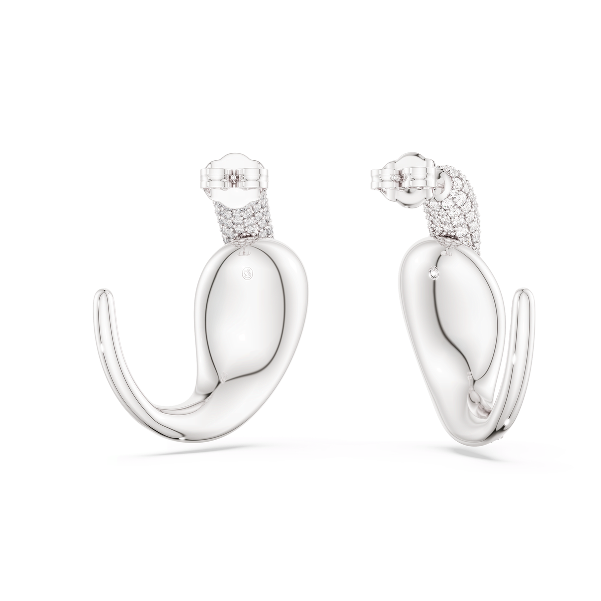 Swarovski Anneaux d'oreilles Classica Blanc 5745013