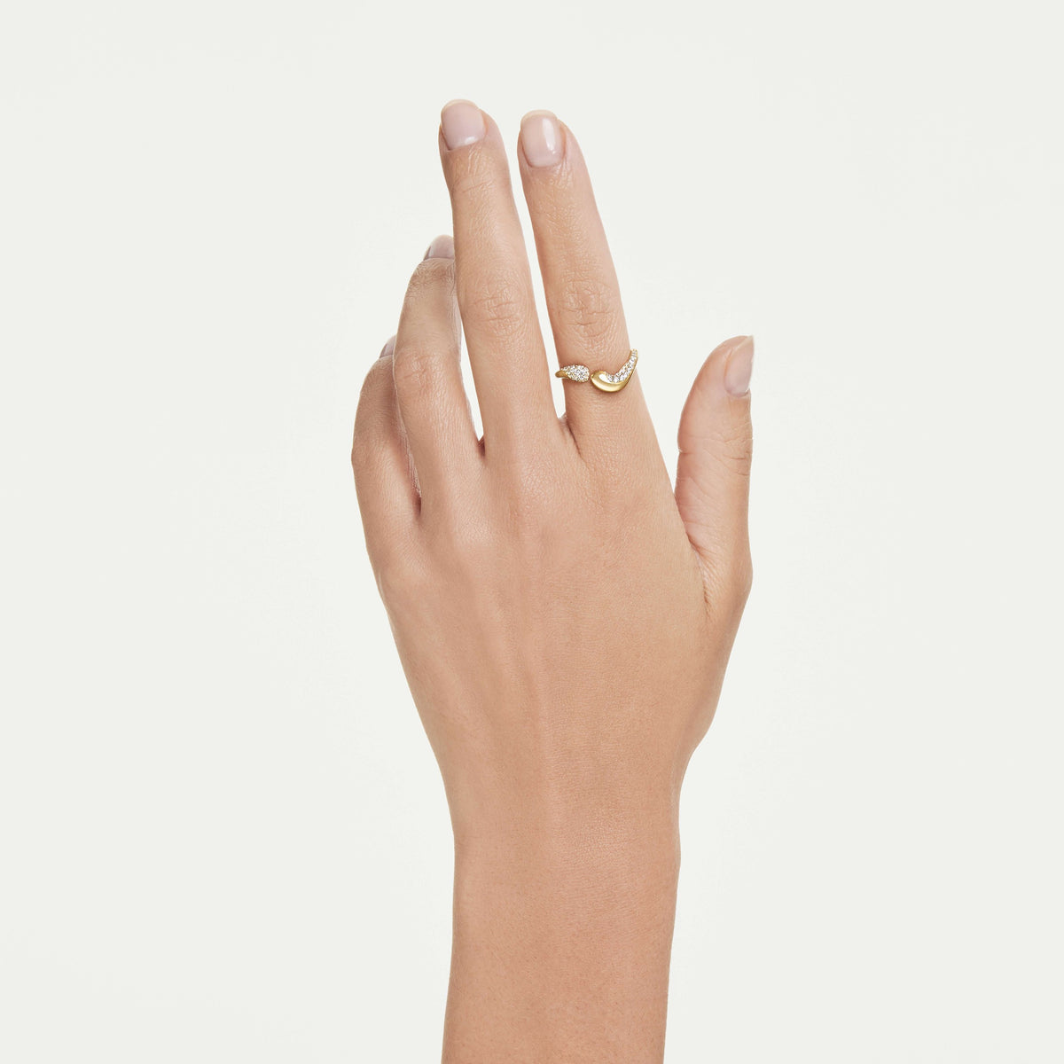 Swarovski Bague ouverte Classica Blanc 5746355