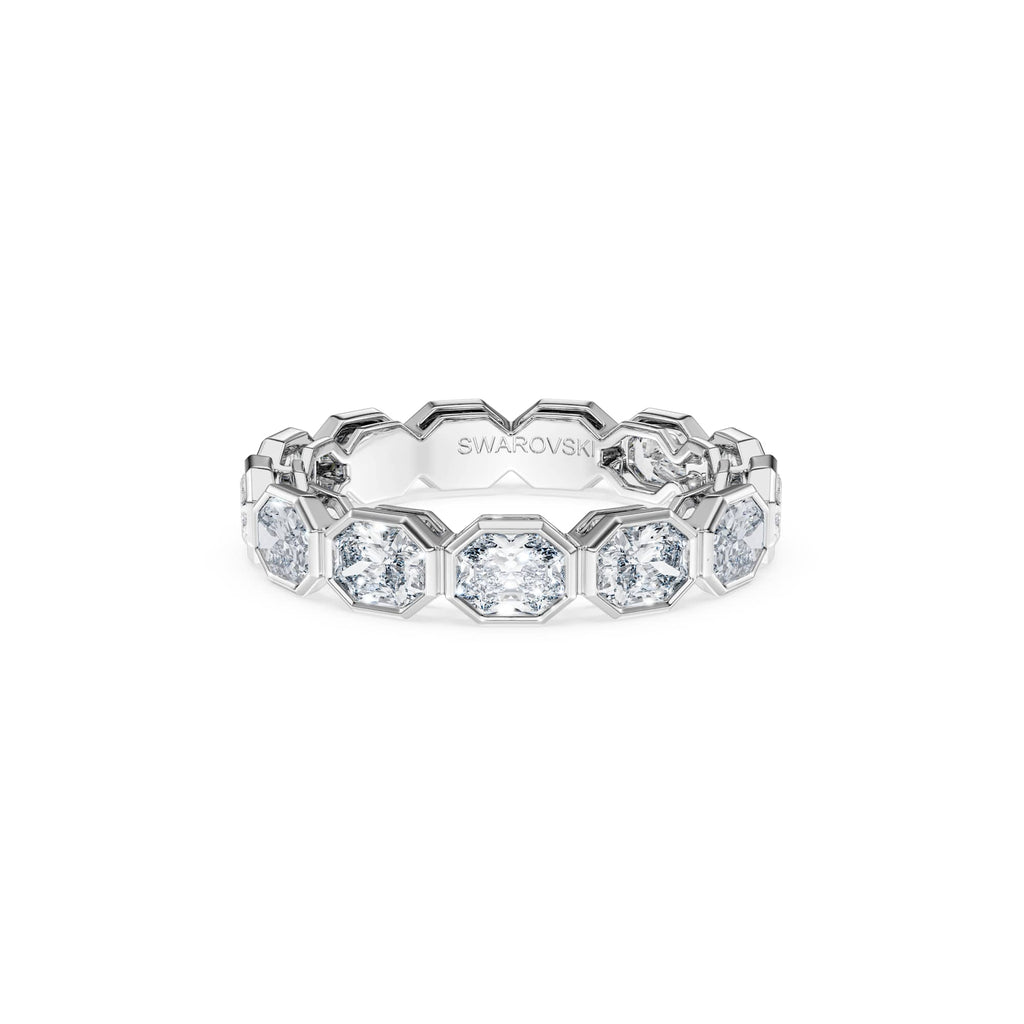 Swarovski Anneau Octagon, diamants de synthèse 2,8 ct tw, or blanc 18 carats