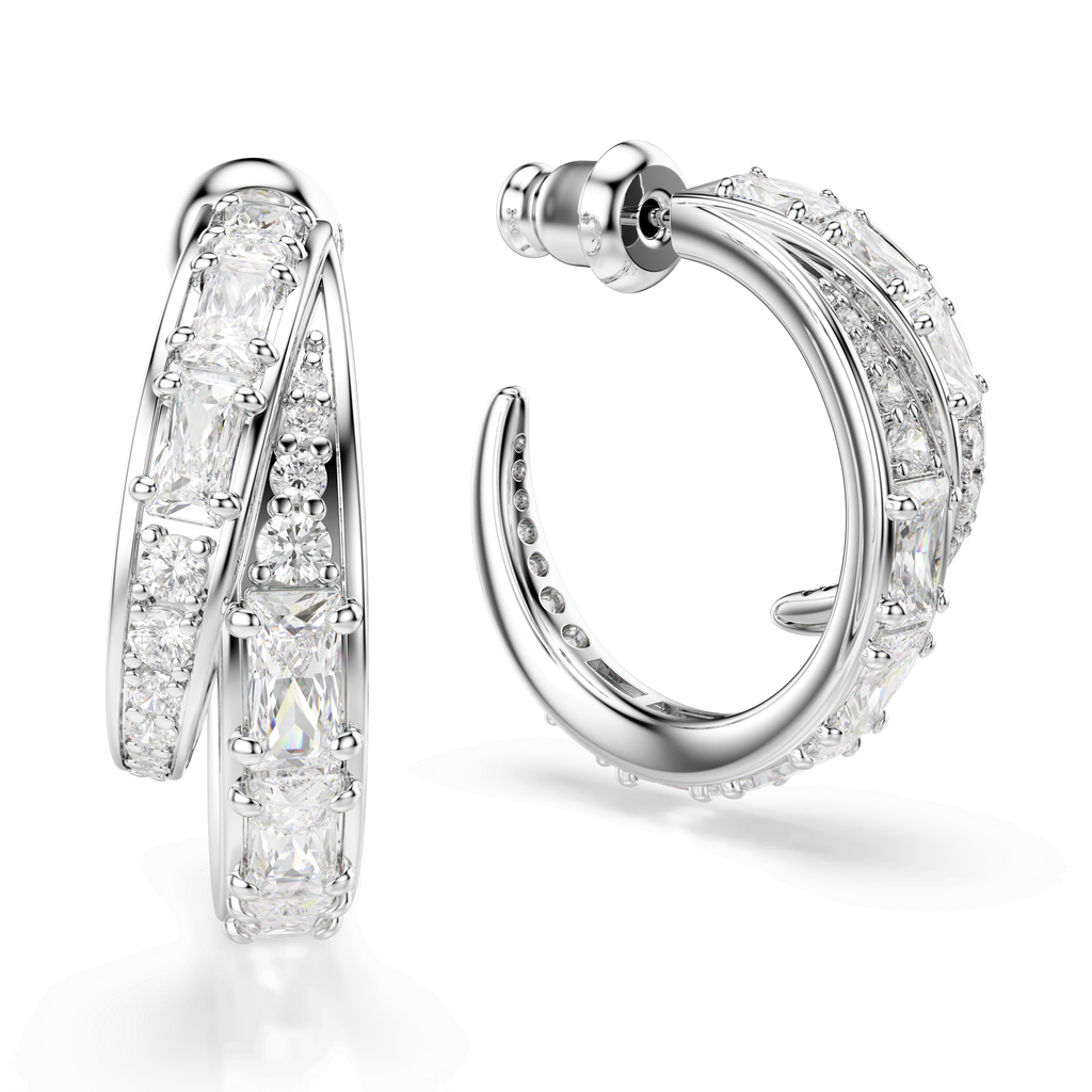 Swarovski Anneaux d'oreilles Vienna Blanc 5749069