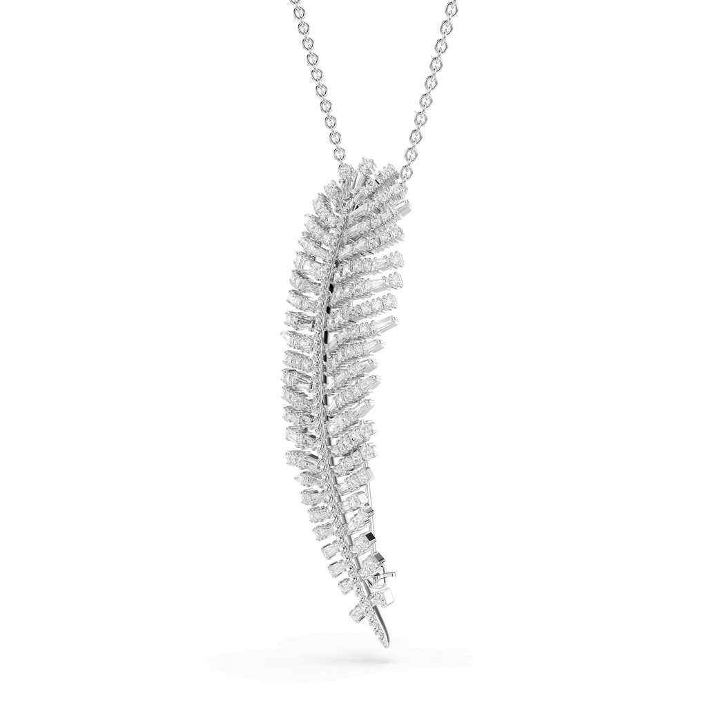 Swarovski Pendentif et broche Vienna Plume Blanc 5749209