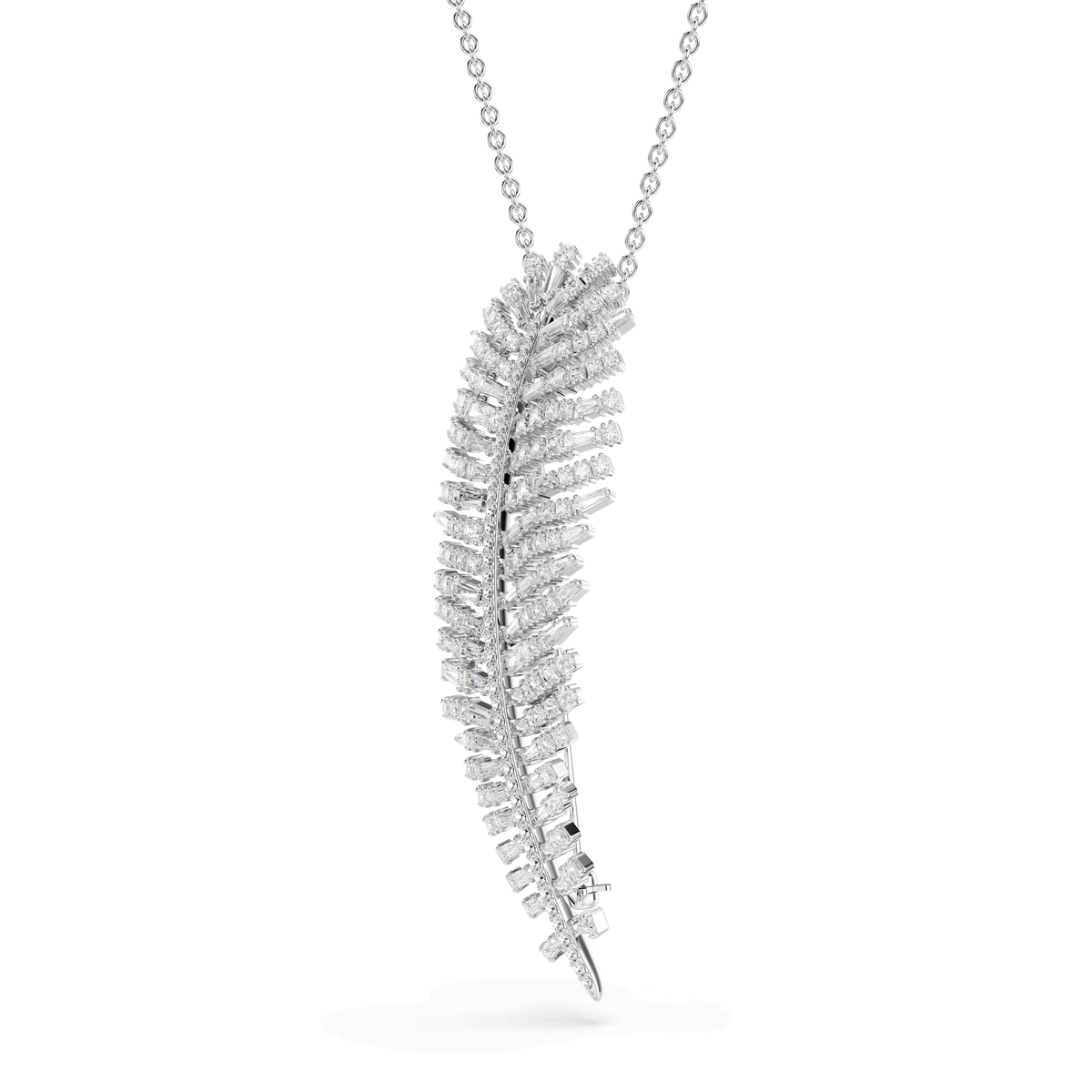 Swarovski Pendentif et broche Vienna Plume Blanc 5749209