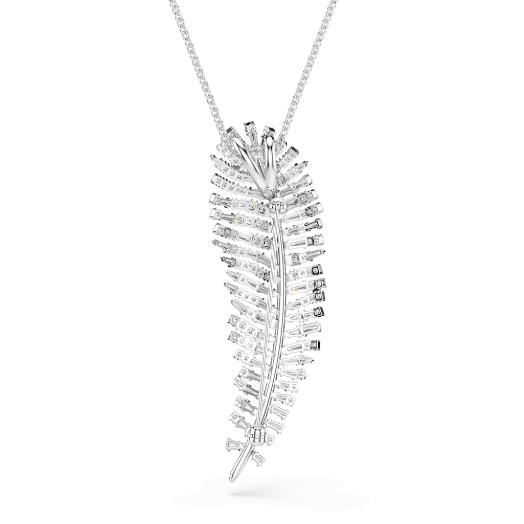 Swarovski Pendentif et broche Vienna Plume Blanc 5749209